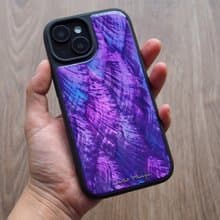 紫色 珍珠母貝 手工手機殼 適用iPhone16,15,14,13,12,11 Pro Max