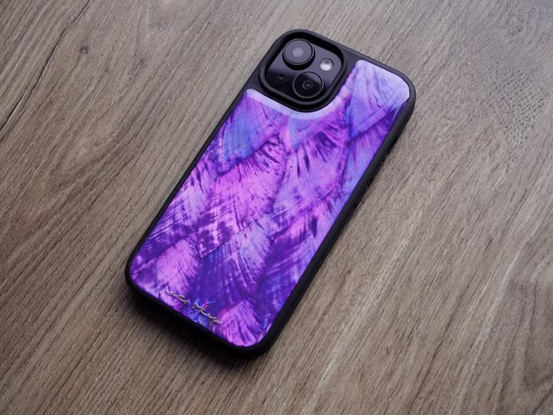 紫色 珍珠母貝 手工手機殼 適用iPhone16,15,14,13,12,11 Pro Max