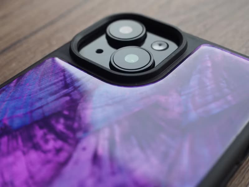 紫色 珍珠母貝 手工手機殼 適用iPhone16,15,14,13,12,11 Pro Max