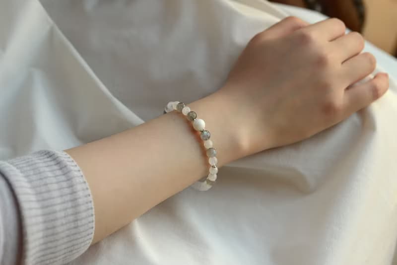 【神山晶礦】月光硨磲手鍊