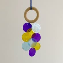 DIY-KIT| Italian Stationery-Violet Blue-Round |Shell Wind Chime Mobile|#0-503