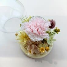 永生康乃馨玫瑰玻璃盅罩 生日開幕店面居家佈置七夕情人節花束中