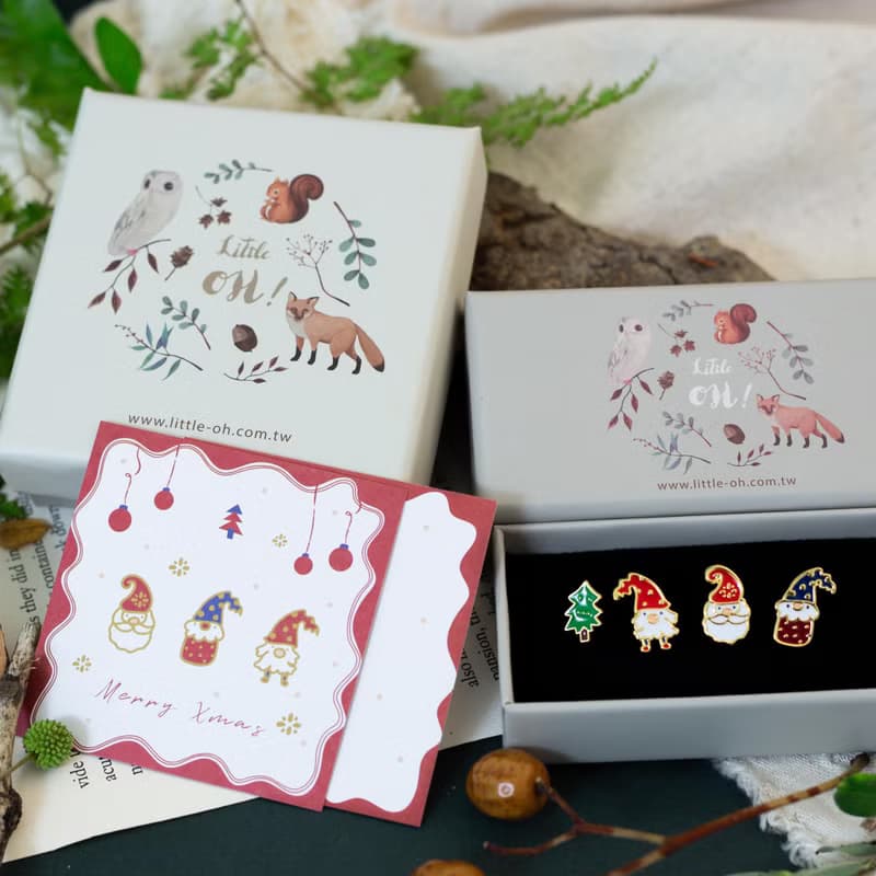 北歐魔法小精靈  交換禮物 耳環 夾式耳環