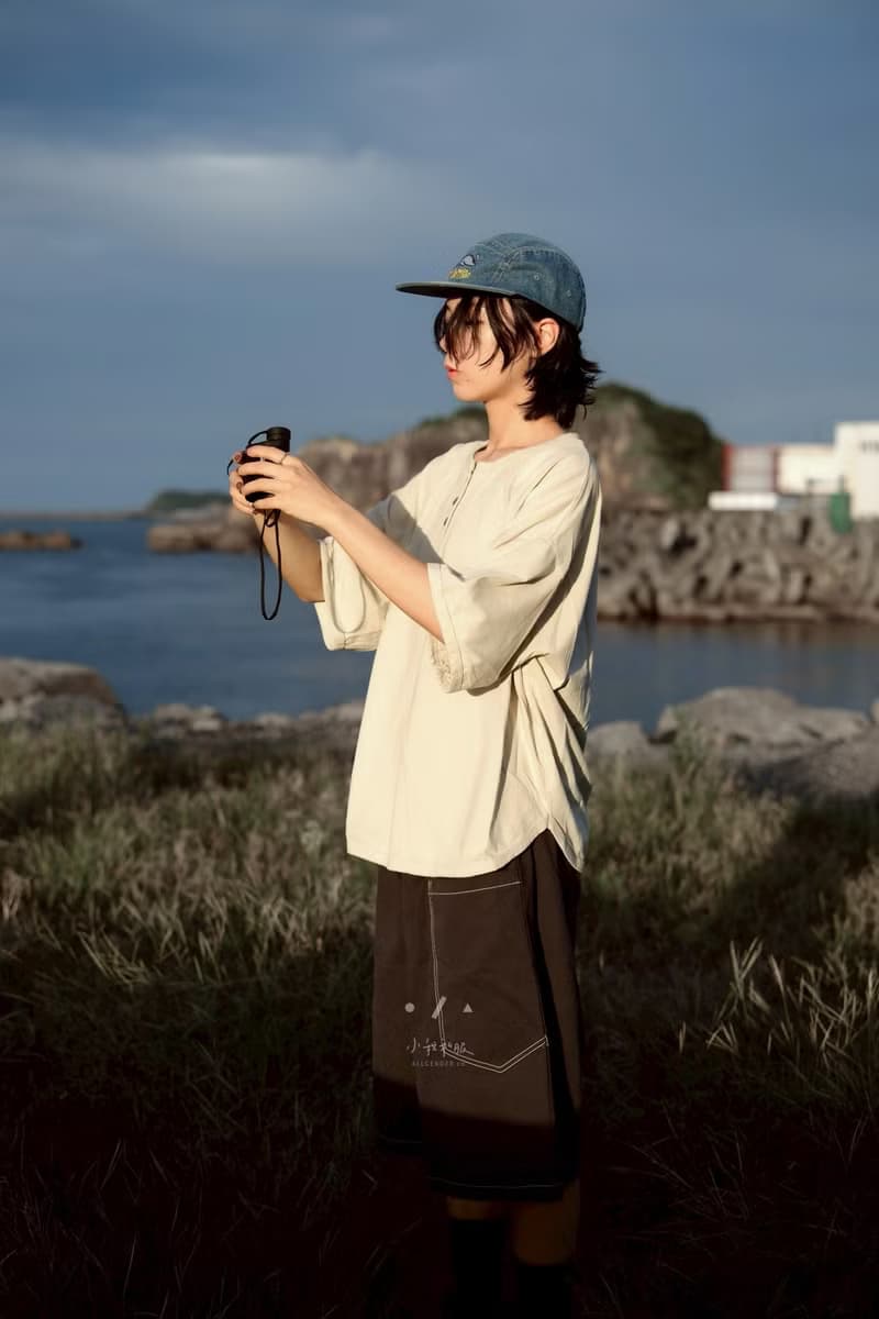 小木偶三釦圓弧小寬TEE - 3色 - 杏色