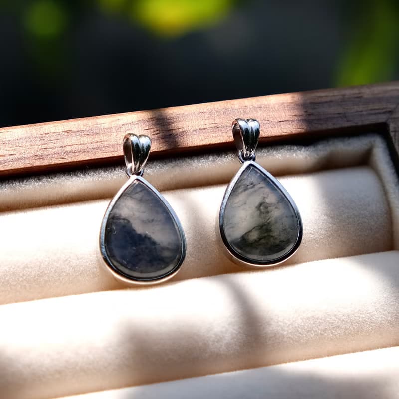 高冰種烏雞翡翠無事牌 天然緬甸翡翠A貨 S925銀 項鍊 冰種翡翠