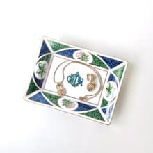 Dior玫瑰、鈴蘭花圖飾瓷盤B3 vintage