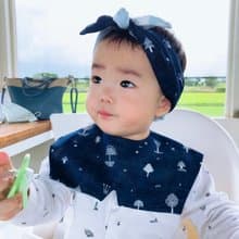 【可快速出貨】女寶/星星注音 雙面圍兜/髮帶/奶嘴鏈/彌月禮盒