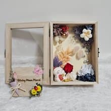 皎月有花 招財貓永生花木盒