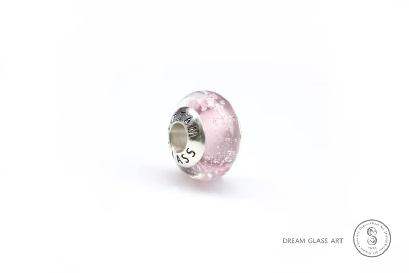 骨灰/毛髮琉璃珠-透明-夢幻粉紫系-單顆價格*訂製骨灰琉璃珠