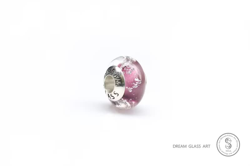 骨灰/毛髮琉璃珠-透明-夢幻粉紫系-單顆價格*訂製骨灰琉璃珠