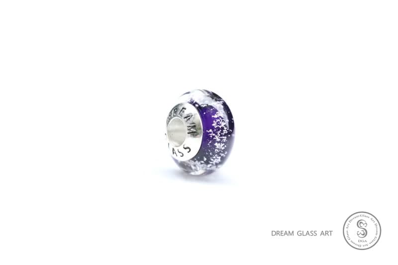 骨灰/毛髮琉璃珠-透明-夢幻粉紫系-單顆價格*訂製骨灰琉璃珠
