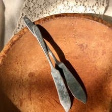 百年古董 1921年美國製鍍銀奶油刀 兩件組