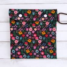 暮夜粉彩小花韓棉 袋蓋提繩版 環保食物袋 美國食品級認證防水布