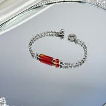 True Love 紅瑪瑙好運手鍊 - 醫療鋼配飾/天然石/紅瑪瑙