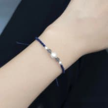 Labradorite Austrian Pearl Macrame Knot Bracelet