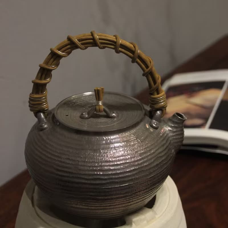 尚幀品 說陶銀壺 純銀湯沸 銀壺純銀9999一張打口打出 1050cc