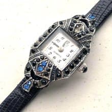 英國Ari D.norman 純銀手工復古手錶 | 925銀  藍鑽  黑鑽  真皮