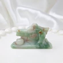 冰飄花悟道小擺件 | 天然緬甸玉A貨翡翠