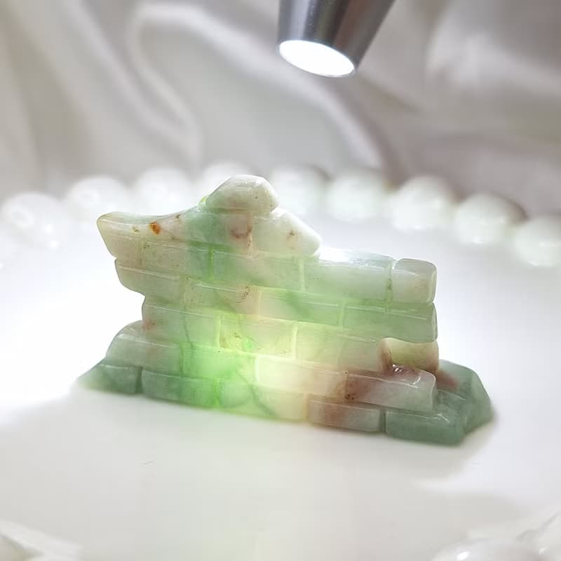 冰飄花悟道小擺件 | 天然緬甸玉A貨翡翠