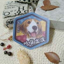 米格魯-吃貨出沒-防水車貼-防水貼紙-安全帽貼紙