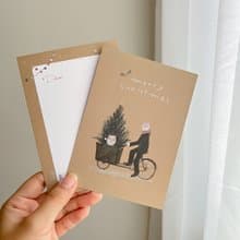 【Xmas - Christmas Tree Seller - Yellow】| 明信片 聖誕卡