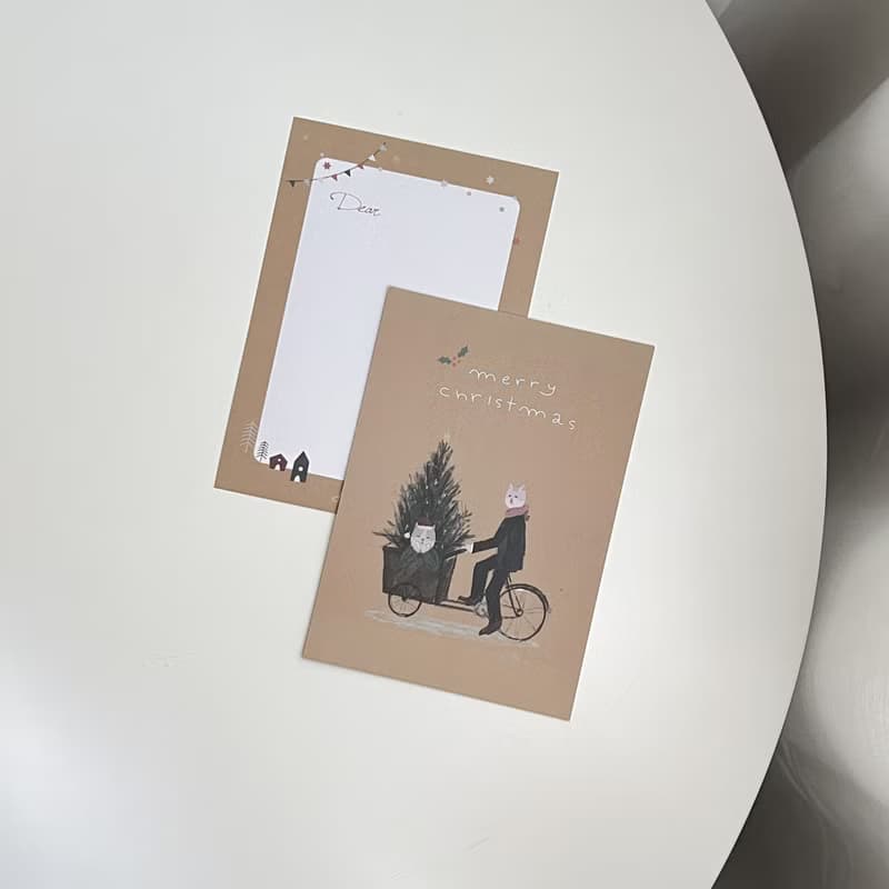 【Xmas - Christmas Tree Seller - Yellow】| 明信片 聖誕卡