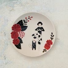 陶盤-拉拉練樹式合十