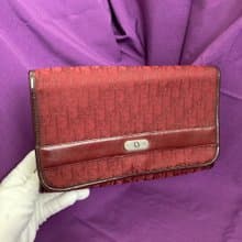 CD Christian Dior 經典 紅色 老花 古董包 手拿包 vintage