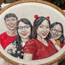 *Custom Made* portrait embroidery without background (6 inch)