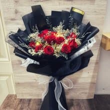 14朶永生玫瑰花束 乾燥花/求婚花束/生日/情人節
