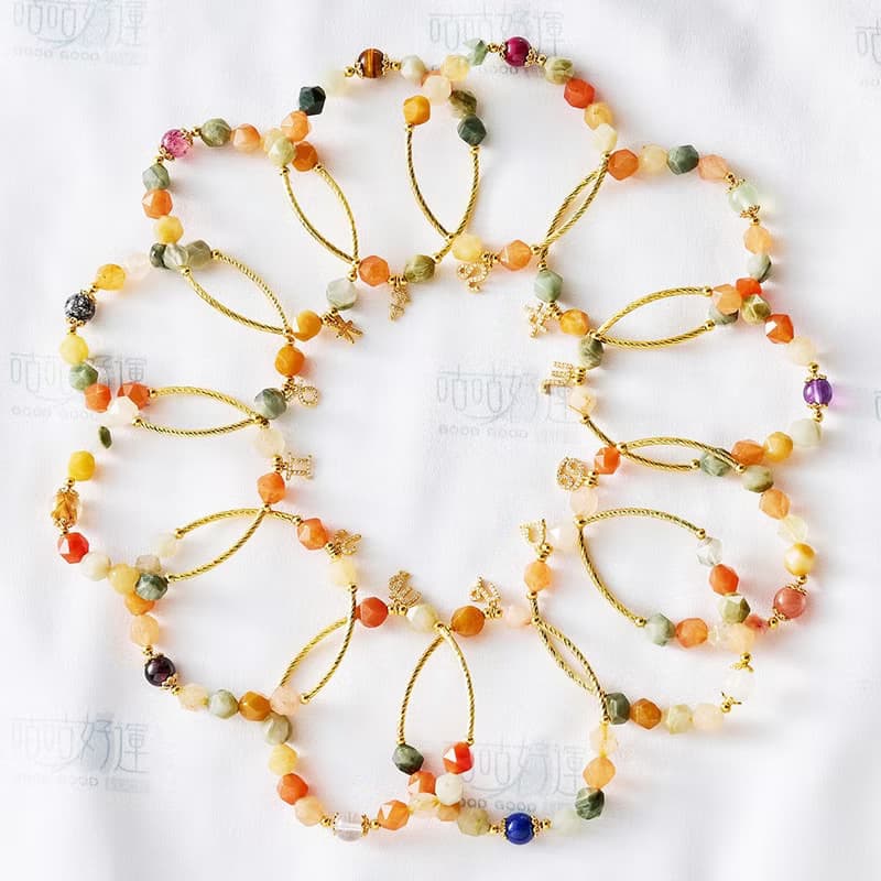 12星座(天蠍座)福祿壽水晶手鍊、幸運石-紫水晶、帶來正能量