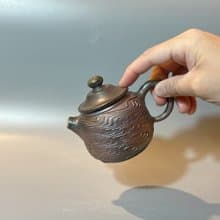 柴燒古樸落灰水波紋茶壺  / 小平凡手作