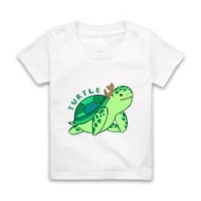 字母T-TURTLE短袖T恤-白
