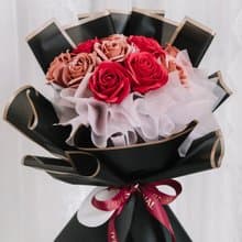 紅玫瑰花束/香皂花花束/生日花束/情人節花束/告白花束/約會花束