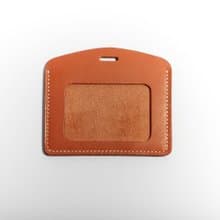 【穎川手創】證件夾、悠遊卡套(紅棕色直式)牛皮純手縫