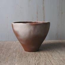 日式餐碗 / 陶瓷器皿 _ 紅褐