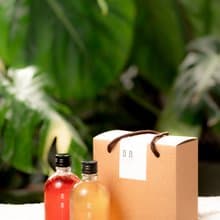 茗茗茶香檳 永續精品康普茶 早晚療癒小禮盒 (養氣玫瑰/南非國寶)