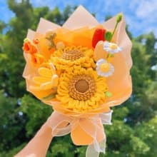 花屋系列 手作鉤織向日葵花束