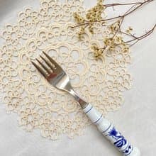 【好日戀物】德國DDR 洋蔥圖案陶瓷柄不銹鋼叉子餐具系列儀式感