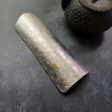 侘寂素雅-手製純錫岩紋茶則