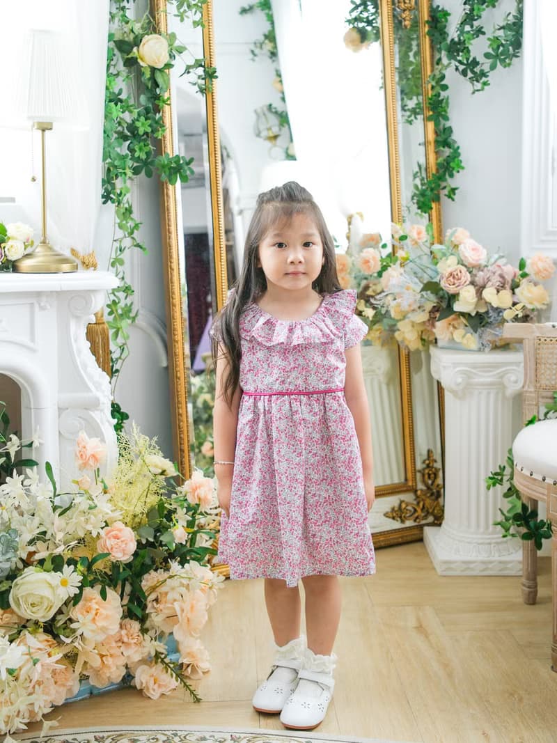 英國LIBERTY FABRICS女童Amélia優雅荷葉領洋裝