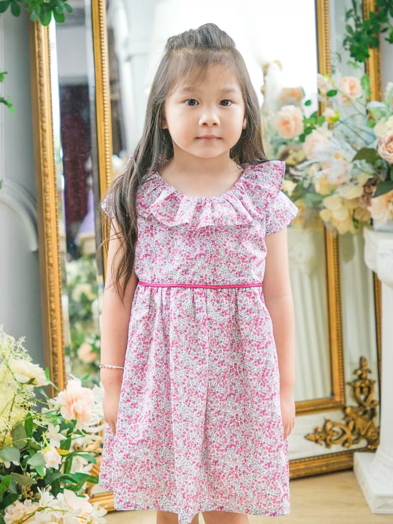 英國LIBERTY FABRICS女童Amélia優雅荷葉領洋裝