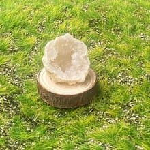 天然原礦可愛招財白晶洞 財運水晶 快速出貨 辦公室擺件 風水擺件