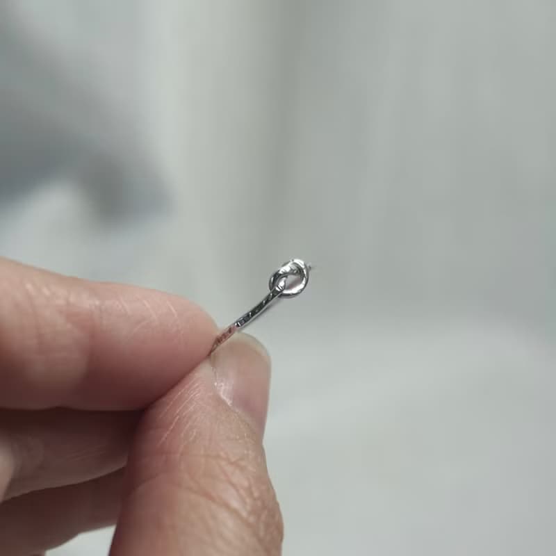 MODOMODO飾品設計 - 925純銀敲紋線戒 925純銀同心結愛心線戒指