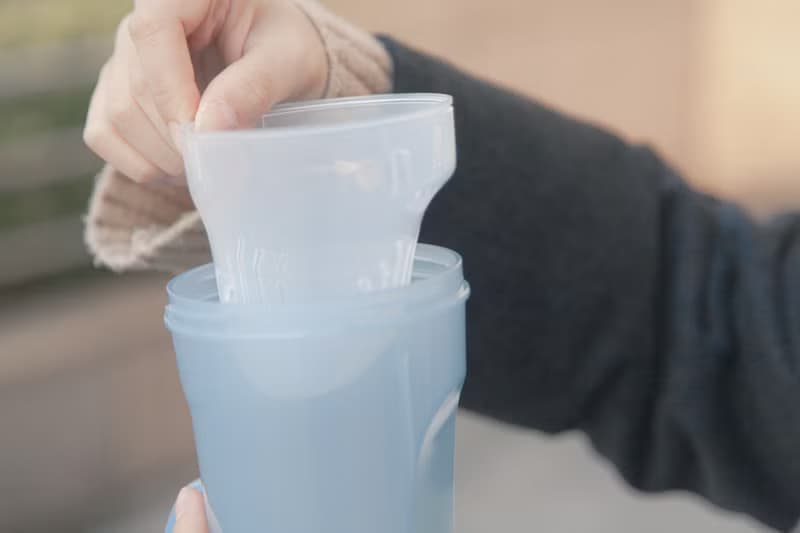 漂浮珍奶杯 / 寧靜灰 / 無吸管環保飲料杯850ml