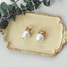 あき　モールタッセルピアス・イヤリング　どんぐり
