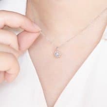 拉長石925純銀方塊蕾絲項鍊