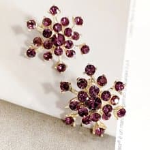 vintage jewelry  典雅滿天星紫萊茵 夾式耳環