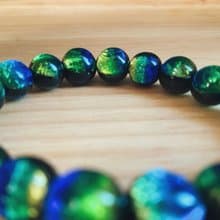 【琉璃系列】10MM三色彩箔琉璃珠手鍊