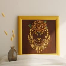 Lion painting, animal wall art, original home decor, animal lover gift